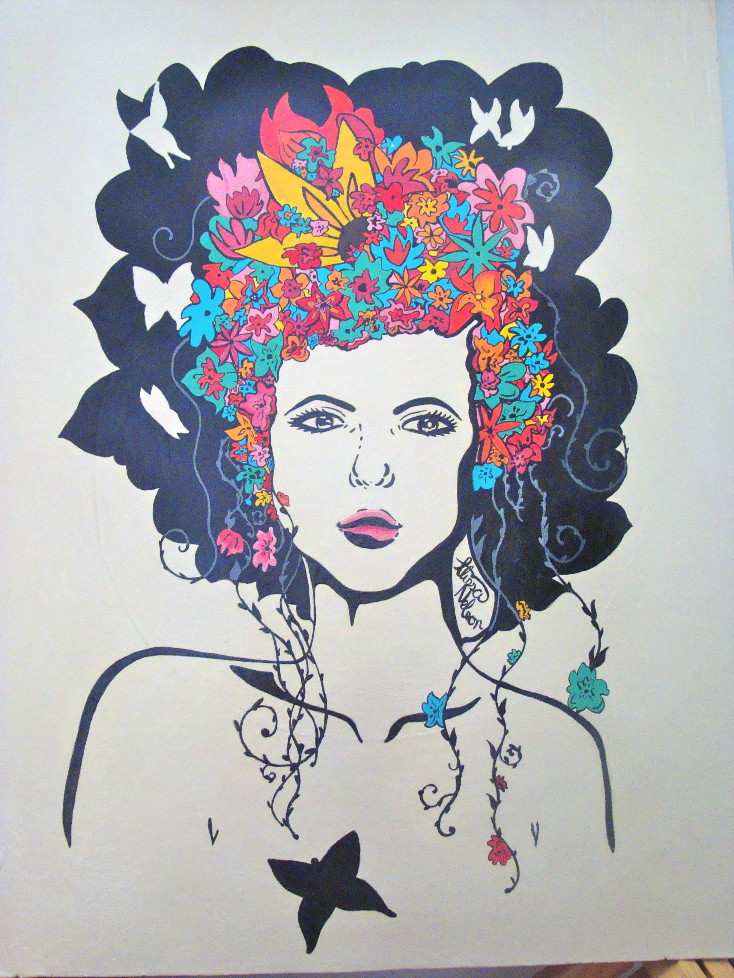 2448x3264 Flower Child Painting By Alissa Nelson My Paintings - Flower Child Painting