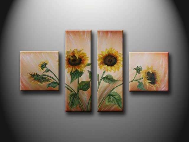 640x480 Hand Painted Flower Oil Painting With Stretched Frame - Flower Frame Painting
