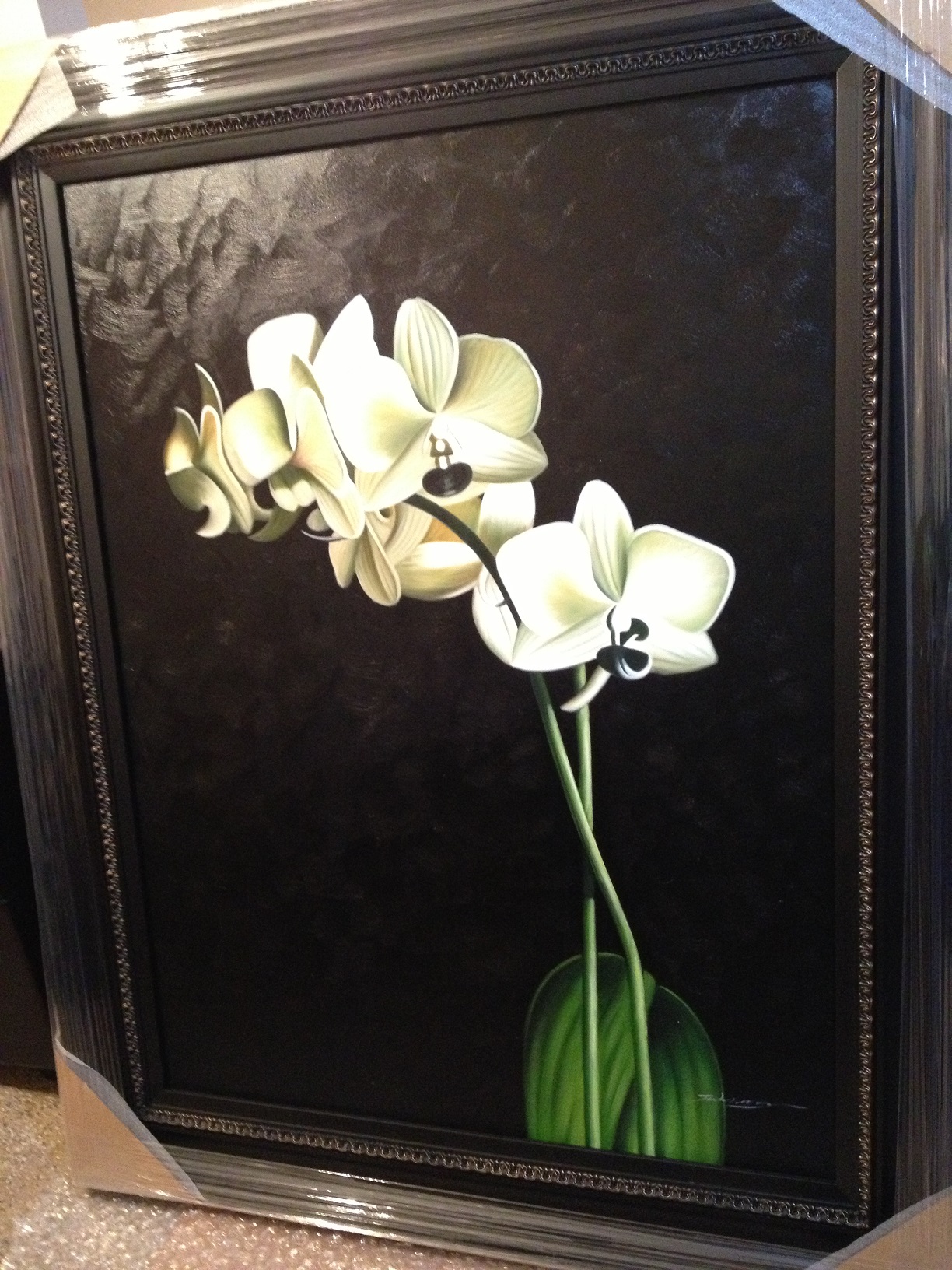 1224x1632 Oil Painting With Frame - Flower Frame Painting