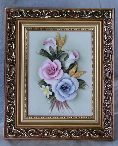 486x600 Pottery, Handmade, Hand Painting, Ceramic Porcelain Frame Flower - Flower Frame Painting