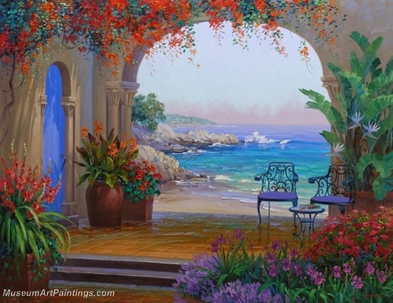 778x600 Flower Garden Oil Painting 006 - Flower Garden Painting