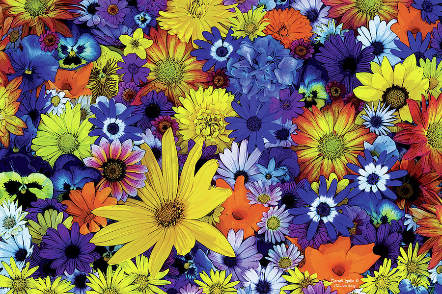 900x600 Flower Garden 1 Painting By Jq Licensing - Flower Garden Painting