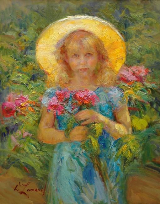 510x650 Little Flower Girl (Diane Leonard) - Flower Girl Painting