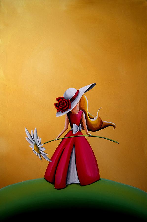 596x900 The Flower Girl Painting By Cindy Thornton - Flower Girl Painting