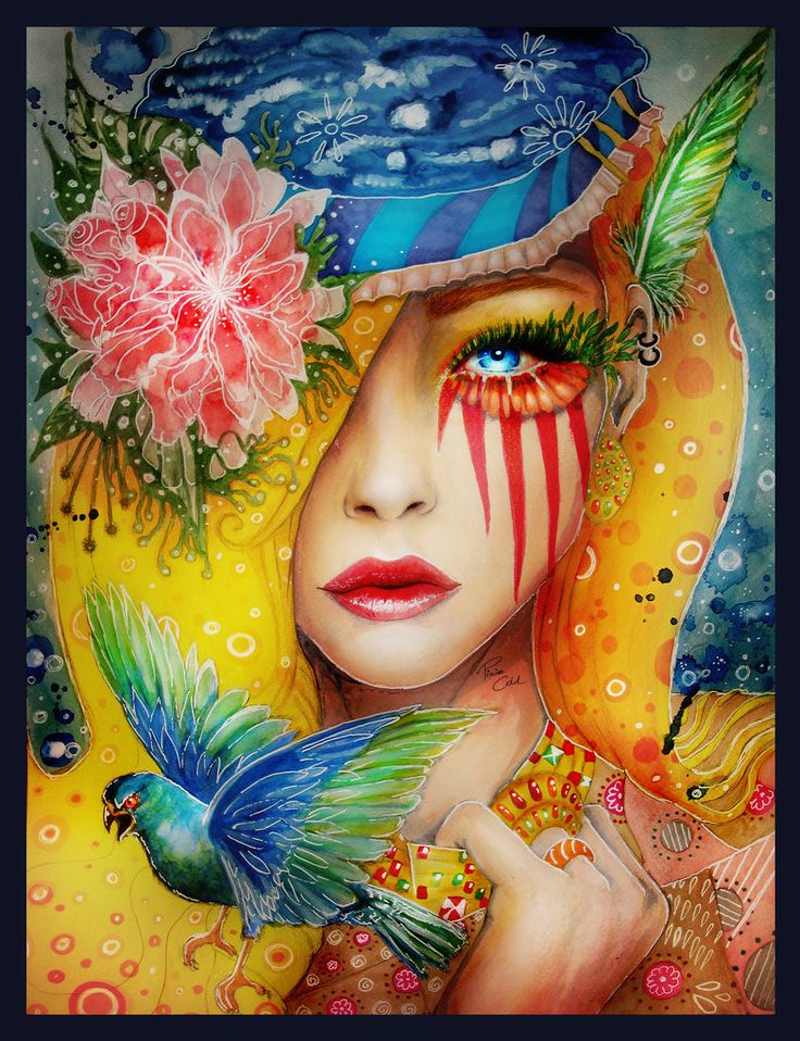 736x958 Flower Girl Watercolor Painting Svenja - Flower Girl Painting