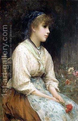 324x500 A Venetian Flower Girl Sir Samuel Luke Fildes Reproduction 1st - Flower Girl Painting