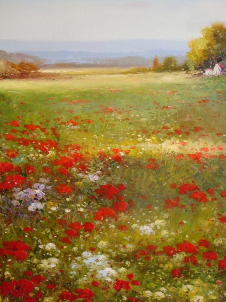 768x1024 Landscape Paintings Bali Landscape Paintings Offer Ubud - Flower Landscape Painting