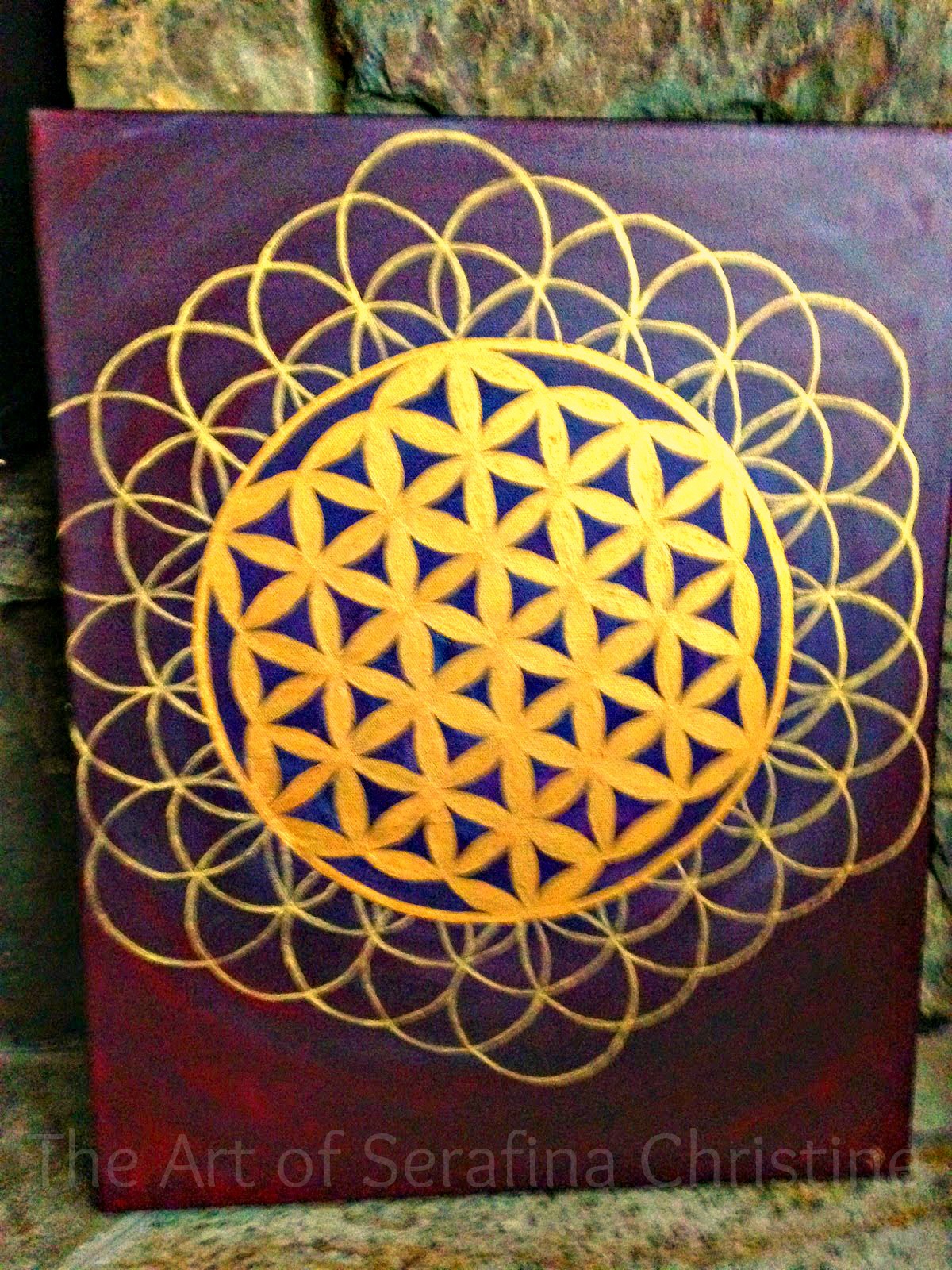 1200x1600 Flower Of Life Live Painting The Art Of Serafina Christine - Flower Of Life Painting