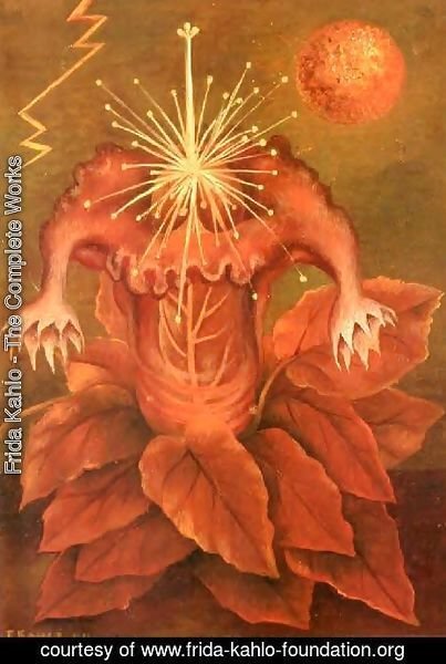 403x600 Frida Kahlo - Flower Of Life Painting