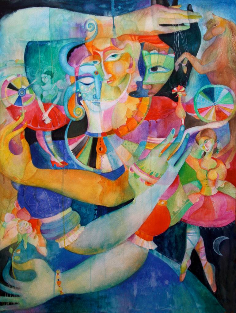 770x1020 Saatchi Art The Flower Of Life Painting By Vassia Alaykova - Flower Of Life Painting