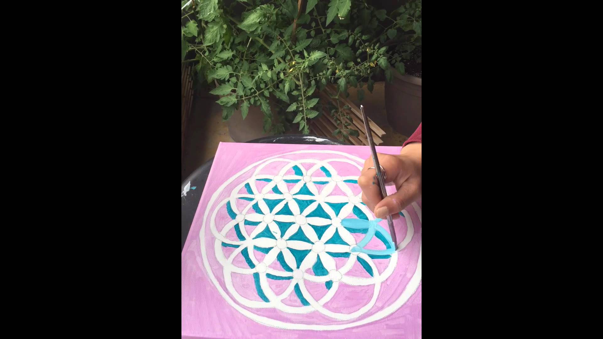 1920x1080 Time Lapse - Flower Of Life Painting