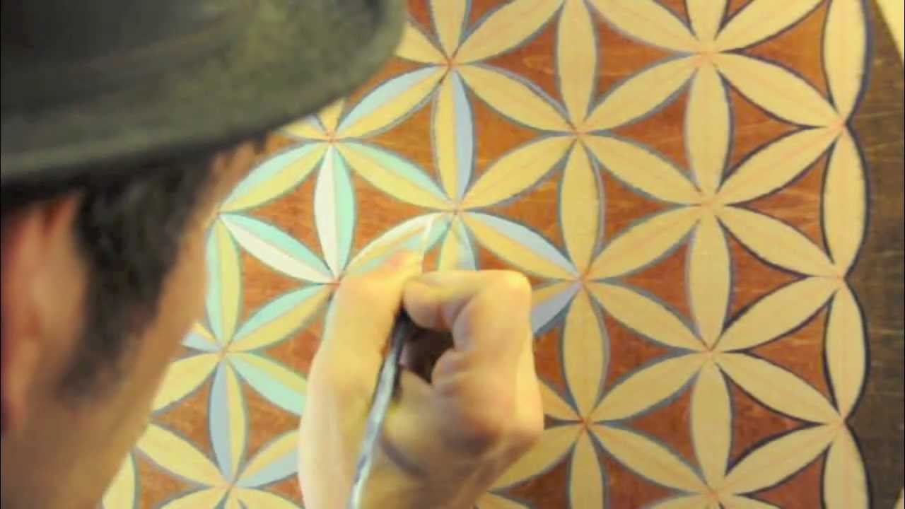 1280x720 Flower Of Life Sacred Geometry, Making A Flower Of Life Mandala - Flower Of Life Painting