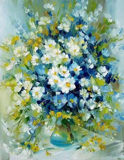 500x645 Daisy Flower Painting Oloee - Flower Painting