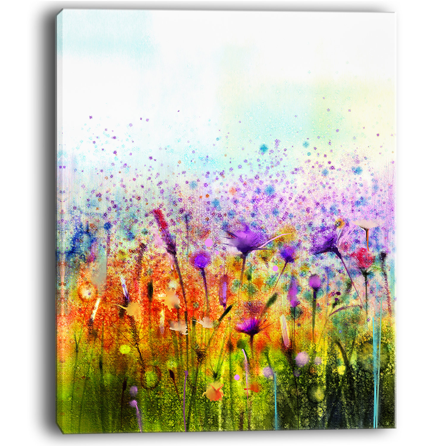 1500x1500 Designart Abstract Cosmos Of Colorful Flowers Large Flower - Flower Painting