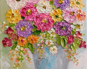 340x270 Flower Painting Etsy - Flower Painting