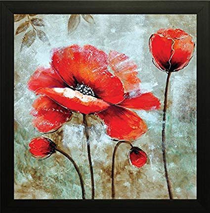 425x430 Saf Flower Painting (Wood, 12 Inch X 12 Inch) Amazon.in Home - Flower Painting