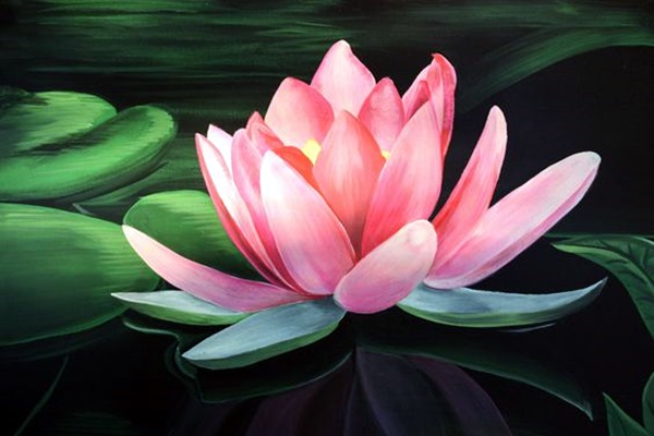 600x400 40 Peaceful Lotus Flower Painting Ideas - Flower Painting
