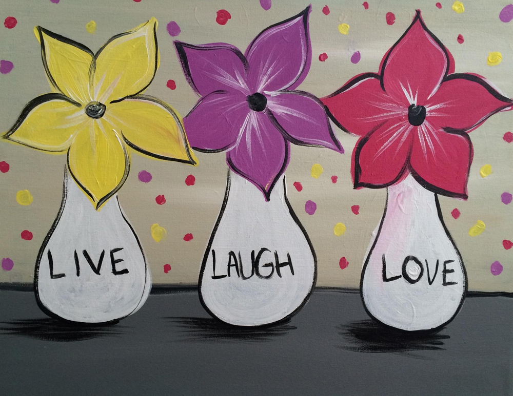 1000x773 Kidsall Ages Valentine's Painting Partycentral Penn Parent - Flower Painting For Kids