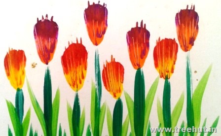 448x276 Easy Painted Flowers Art Ideas For Kids - Flower Painting For Kids