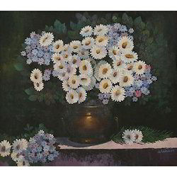 250x250 Flower Pot Painting - Flower Painting Images