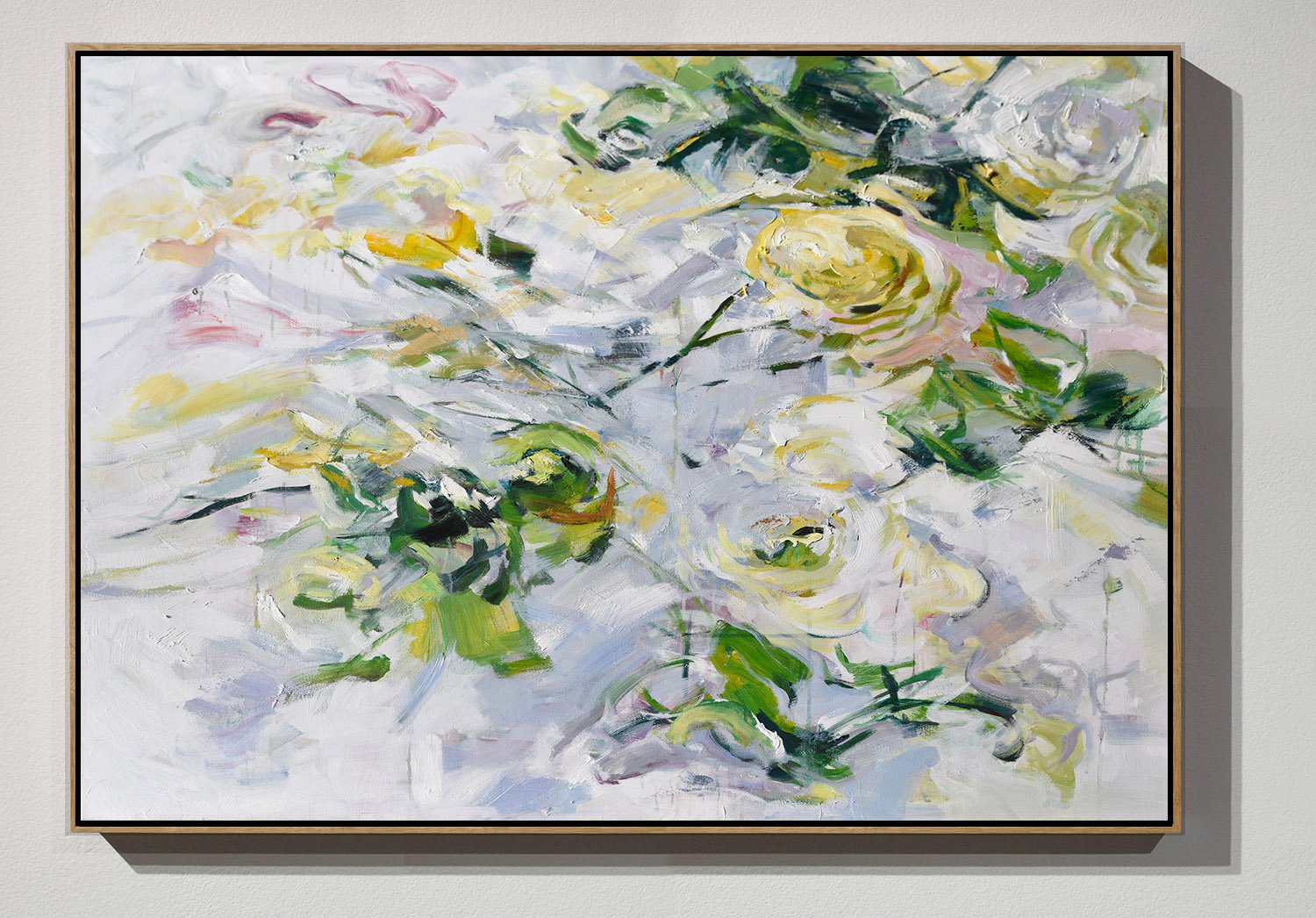 1500x1046 Hand Painted Horizontal Abstract Flower Oil Painting On Canvas - Flower Painting Images