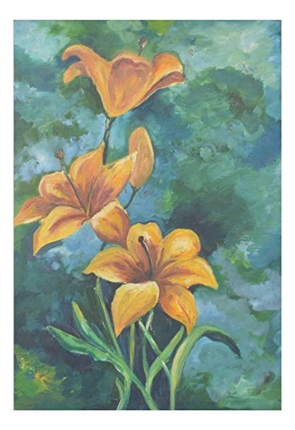 416x606 Chitrakala Art Flower Painting (Paper, 35 Cm X 30 Cm X 3 Cm - Flower Painting Images