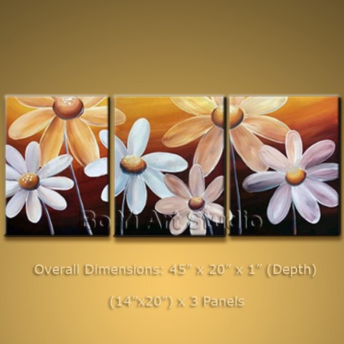 500x500 Contemporary Wall Art On Canvas Egg Flower Abstract Painting - Flower Painting On Canvas