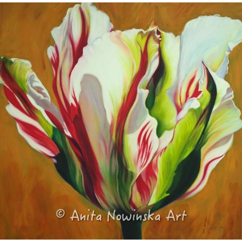 800x800 Gala Ii - Flower Painting On Canvas