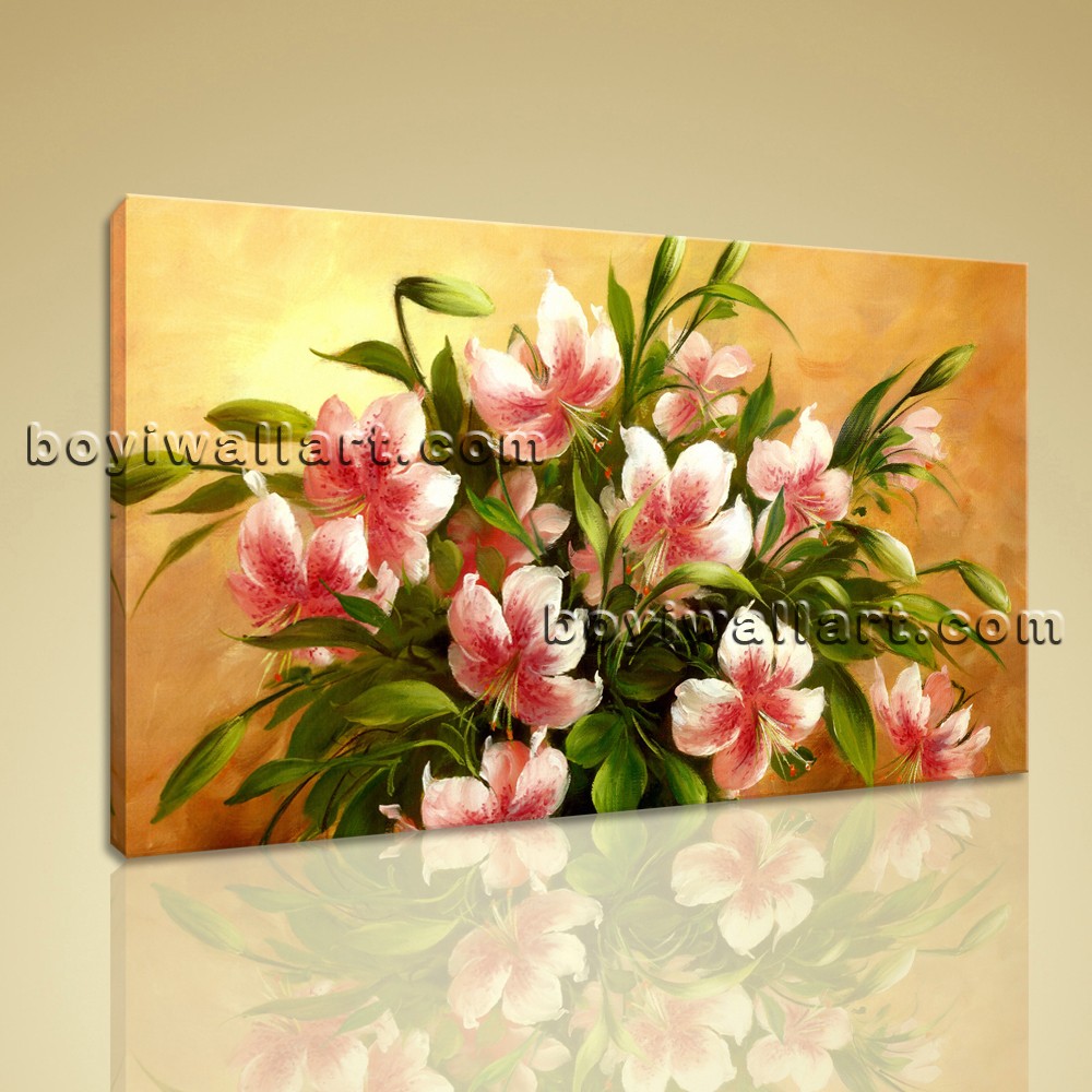 1000x1000 Large Igor Levashov Flower Painting Canvas Art Impressionist - Flower Painting On Canvas