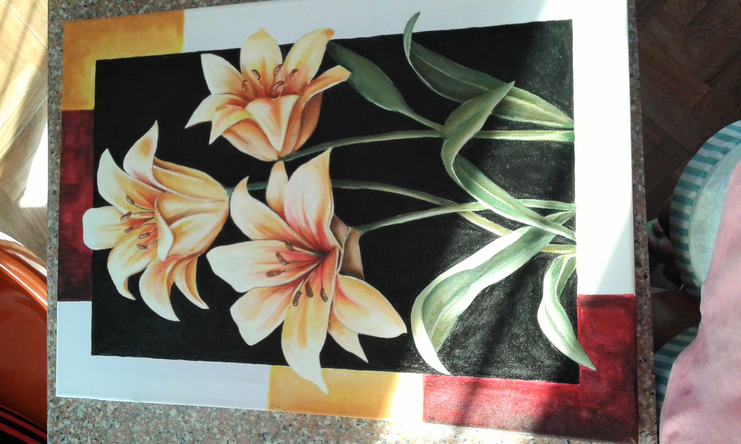 2560x1536 Painting Flowers On Canvas(Acrylic Paint) - Flower Painting On Canvas