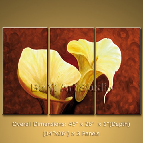 500x500 Contemporary Art Floral Oil Painting Canvas Art Lily Flower - Flower Painting On Canvas