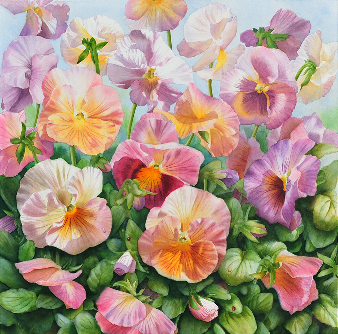 1130x1117 Commissions Of Rose And Flower Paintings - Flower Painting Pics