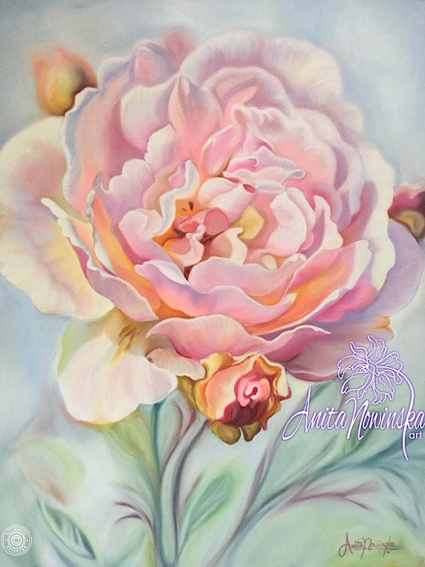 600x800 Flower Paintings Big Flowers Flower Art Anita Nowinska Art - Flower Painting Pics