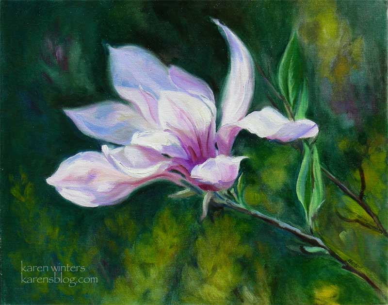 800x628 Botanical Floral Flower Paintings By California Impressionist - Flower Painting Pics