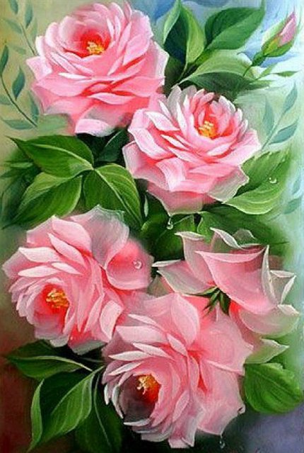 Flower Pattern Painting at PaintingValley.com | Explore collection of ...