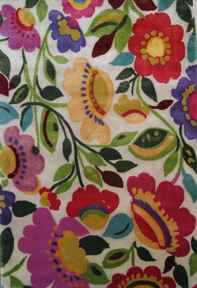 391x572mazing Rug. Can'Tfford This. But I Could Paint My Floor!or - Flower Pattern Painting