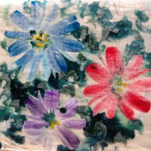 300x300 China Hand Painted Silk Velvet Magnificent Flower Pattern - Flower Pattern Painting