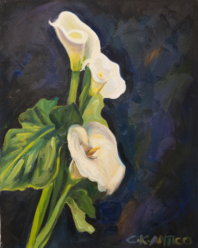 400x500 Flora And Fauna Paintings - Flower Picture Painting