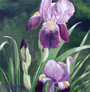 300x308 Flower Paintings, Flower Prints, Flora Art, Garden Art - Flower Picture Painting
