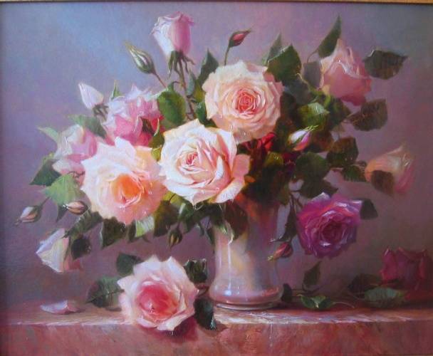 608x500 Impressionism Flower Paintings,sinoorigin - Flower Picture Painting