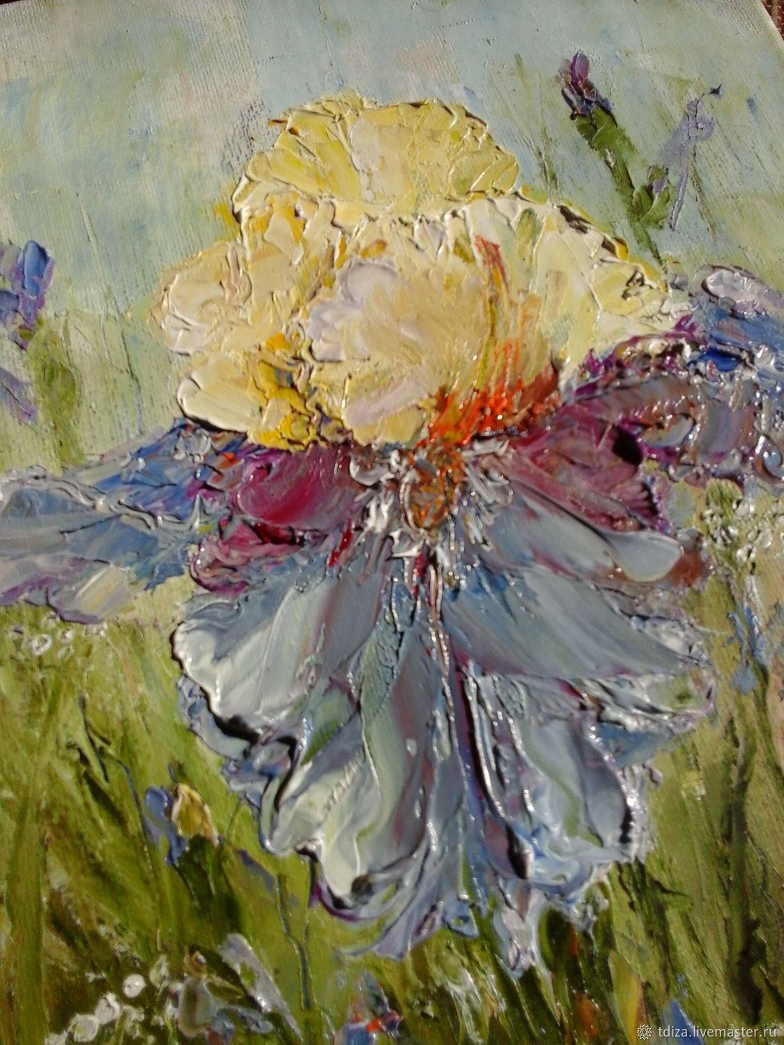 1125x1500 Oil Painting On Canvas Iris Shop Online On Livemaster - Flower Picture Painting