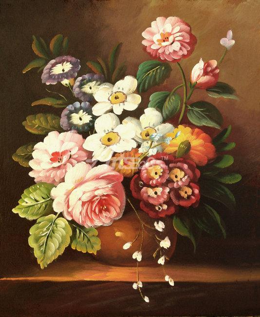 534x650 Potted Flower Paintings - Flower Picture Painting