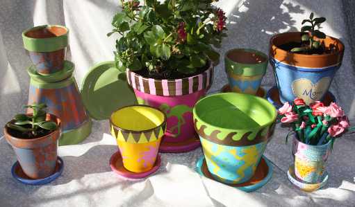 511x299 Painting Flower Pots Kids Craft - Flower Pot Painting