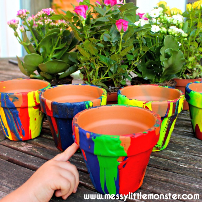 650x650 Pour Painting Flower Pot - Flower Pot Painting