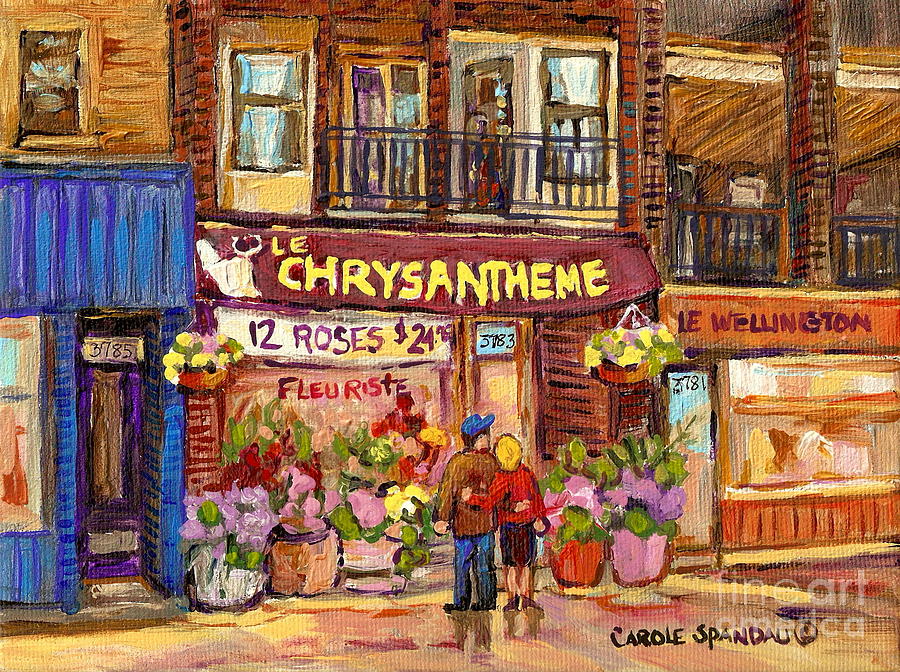 900x672 Le Chrysanthe Fleuriste Verdun Flower Shop Rue Wellington Montreal - Flower Shop Painting
