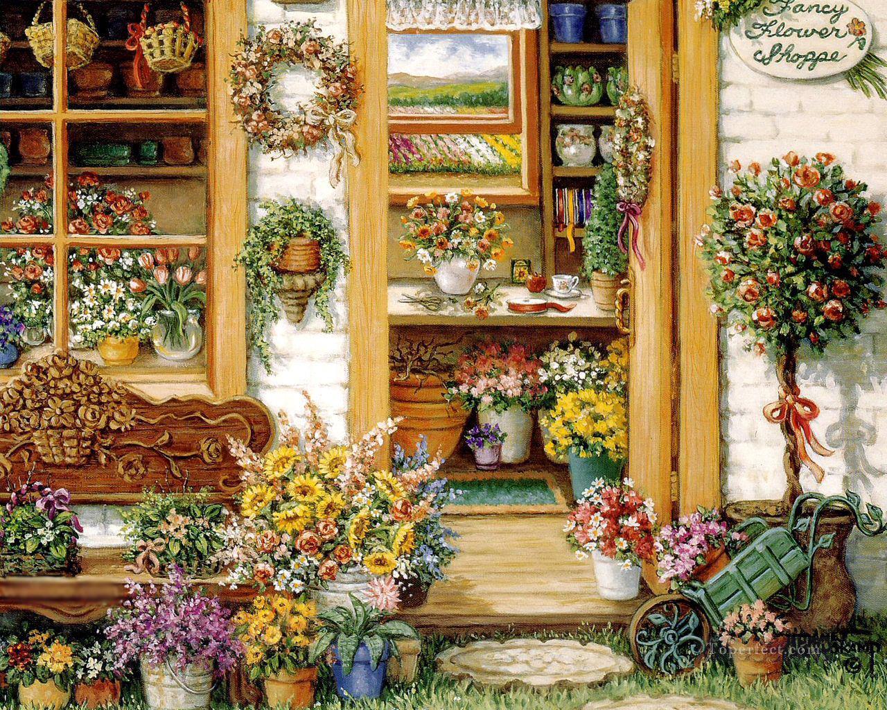Flower Shop Painting at PaintingValley.com | Explore collection of ...