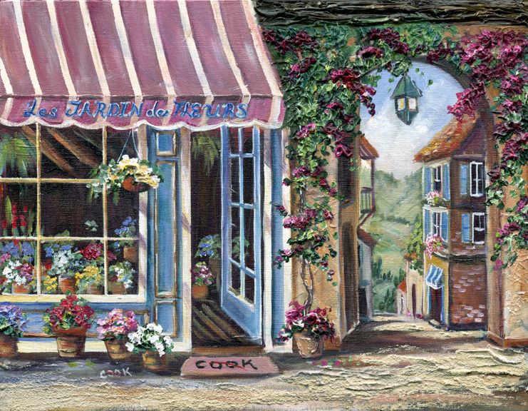 Flower Shop Painting at PaintingValley.com | Explore collection of ...