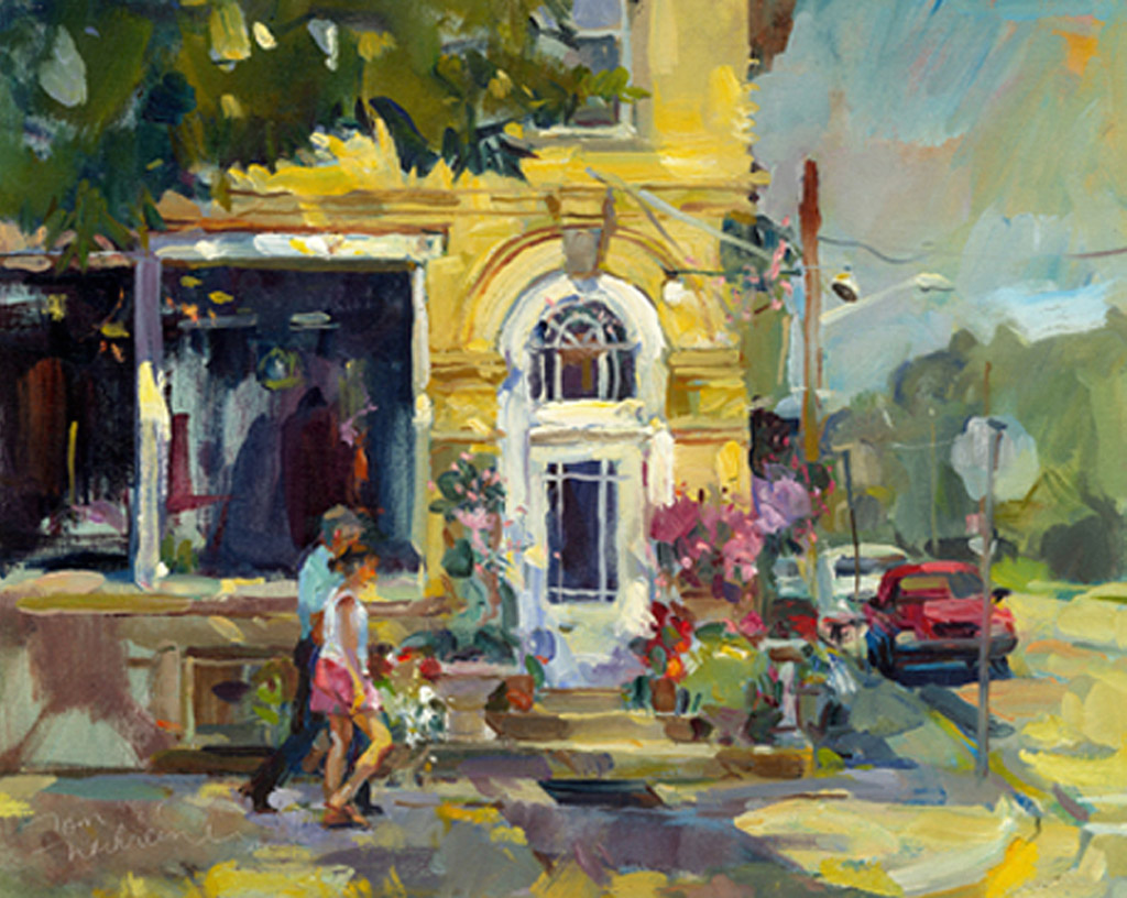 1024x816 Flower Shop Doorway Tom Nachreiner - Flower Shop Painting