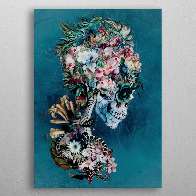 Flower Skull Painting at PaintingValley.com | Explore collection of ...