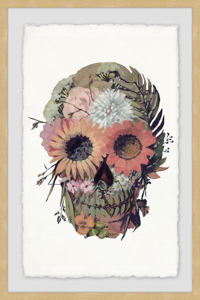 400x600 Floral Skull Marmont Hill - Flower Skull Painting